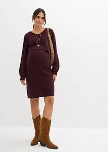 Dvoudílná těhotenská pletená souprava svetru a sukně, bonprix