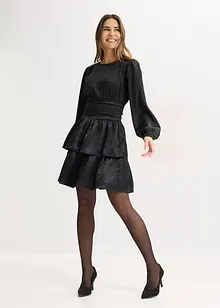 Punčochové kalhoty s pohodlným nápletem, se srdíčky na zadní straně, s recyklovaným polyamidem, 30den, bonprix