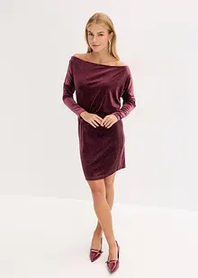 Minišaty ze splývavého sametu se třpytkami, bonprix