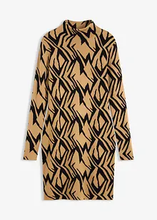 Přiléhavé pletené šaty se stojáčkem, bonprix