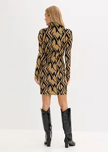 Přiléhavé pletené šaty se stojáčkem, bonprix