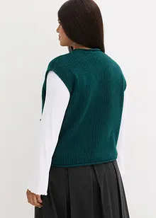 Pletená vesta s ozdobnými knoflíky, bonprix