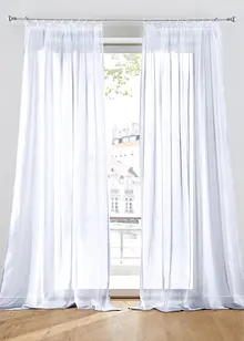Batistová záclona s jemnou strukturou (1 ks v balení), bonprix