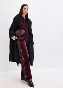 Marlene kalhoty z měkkého sametu s krajkovou vsadkou, bonprix