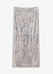 Midi sukně s pajetkami, bonprix