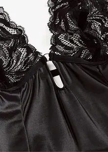 Body s mokrým vzhledem a odnímatelnými podvazkovými pásy, bonprix