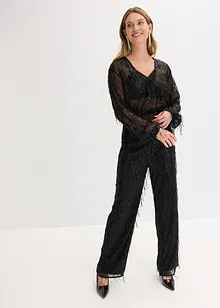 Halenka s pajetkami a třásněmi, bonprix