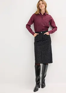 Džínová sukně se štrasovou aplikací, bonprix