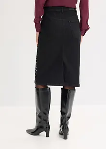 Džínová sukně se štrasovou aplikací, bonprix