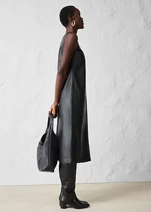 Kožené šaty z napa jehnětiny, bonprix