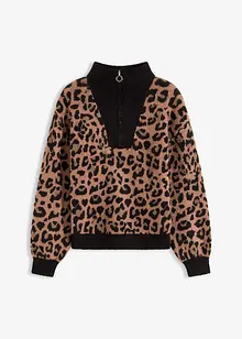 Svetr s límečkem na zip, bonprix