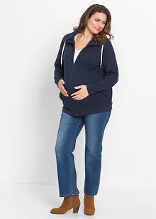 Těhotenská a nosící mikina na zip, bonprix