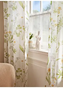 Záclona s květinovým potiskem (1 ks), s recyklovaným polyesterem, bonprix