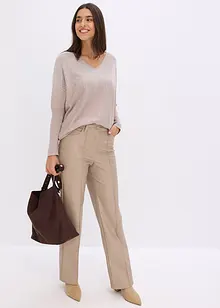 Svetr z jemné pleteniny se štrasovou aplikací, bonprix