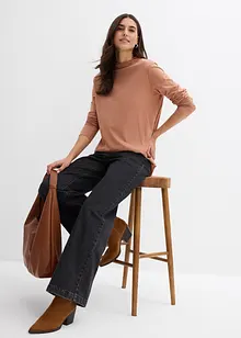 Triko s dlouhým rukávem, z bavlněné směsi, bonprix