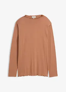 Triko s dlouhým rukávem, z bavlněné směsi, bonprix