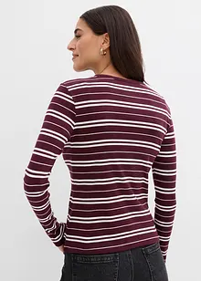 Žebrované tričko s dlouhým rukávem, ze směsi s organickou bavlnou, bonprix