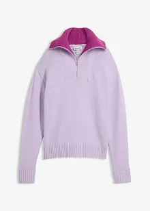 Svetr s límečkem na zip, bonprix
