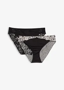 Kalhotky z dvoubarevné krajky (2 ks v balení), bonprix