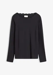 Triko se zvlněnými okraji, z materiálu Punto di Roma, bonprix