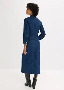 Keprové šaty s opaskem (2dílná souprava), bonprix