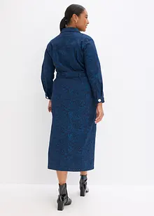 Keprové šaty s opaskem (2dílná souprava), bonprix