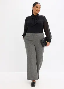 Triko s vázačkou a krajkou, bonprix