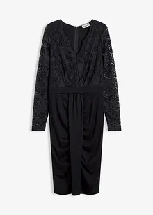 Krajkové šaty s nařasením, bonprix