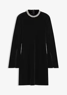 Minišaty ze splývavého sametu, bonprix