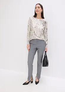 Tričko s dlouhým rukávem a flitry, bonprix