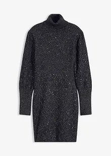 Pletené šaty s pajetkami, bonprix