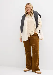 Žebrované tričko s dlouhým rukávem z čisté bavlny, bonprix