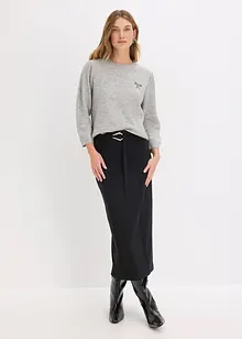 Midi sukně z viskózové směsi, bonprix