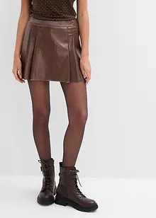 Krátká sukně z umělé kůže, s protizáhyby, bonprix