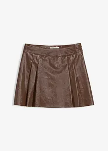 Krátká sukně z umělé kůže, s protizáhyby, bonprix