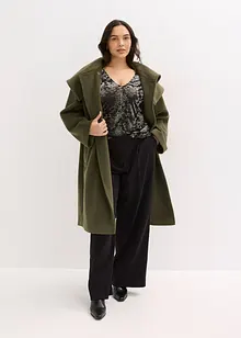 Tričko s dlouhým rukávem, ze sametu s vypalovaným vzorem, bonprix