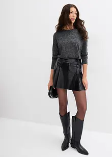 Triko s dlouhým rukávem a třpytivou přízí, bonprix