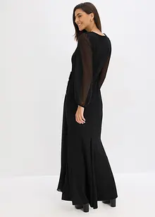 Dlouhé šaty s aplikací ze štrasových kamínků, bonprix