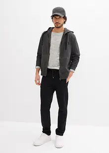Joggingové kalhoty s praktickými kapsami na zip, z organické bavlny, bonprix