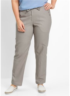 Lněné kalhoty s pohodlnou pasovkou Flared, bpc bonprix collection