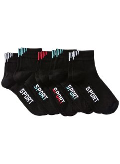 Sportovní ponožky s nápisem (5 párů), bpc bonprix collection