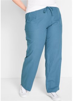 Lněné kalhoty s širokými nohavicemi, bpc bonprix collection