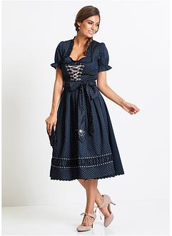 Premium dirndl s vyšívanou saténovou zástěrou, bpc selection
