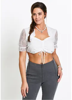 Dirndl halenka s krajkovými rukávy, bonprix
