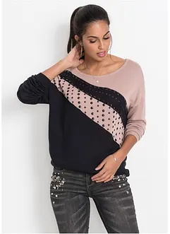 Oversize svetr s aplikacemi, bonprix