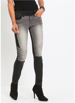 Dvoubarevné džíny Skinny v motorkářském vzhledu, RAINBOW