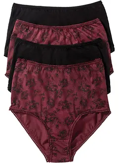 Vysoké kalhotky s organickou bavlnou (4 ks v balení), bonprix