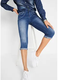 Džíny Straight Mid Waist, cropped, bonprix