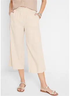 Lněné kalhoty Culotte, délka po lýtka, bonprix
