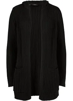 Pletený kabátek s kapucí, bonprix